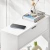 SoBuy BZR48-W Suport Hârtie Igienică, Dulap Toaletă WC, Mobilier de Baie, Dulap de Baie pe Picior