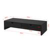 SoBuy Suport pentru Monitor PC Desk Organizator Desk Rialzo Black Monitor cu 2 sertare BBF02-SCHI