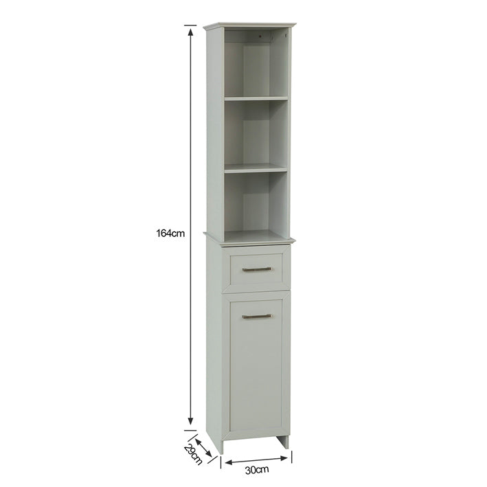 SoBuy BZR09-HG Meuble Colonne de Salle de Bain Armoire Haute Meuble Rangement
