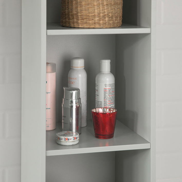 SoBuy BZR09-HG Meuble Colonne de Salle de Bain Armoire Haute Meuble Rangement