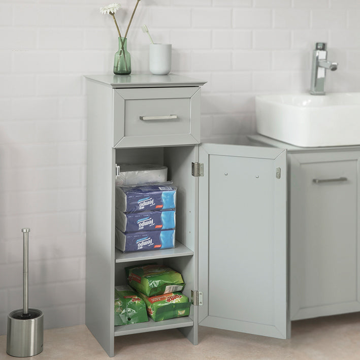 SoBuy BZR11-HG Meuble Colonne Meuble Bas de Salle de Bain Armoire Toilette