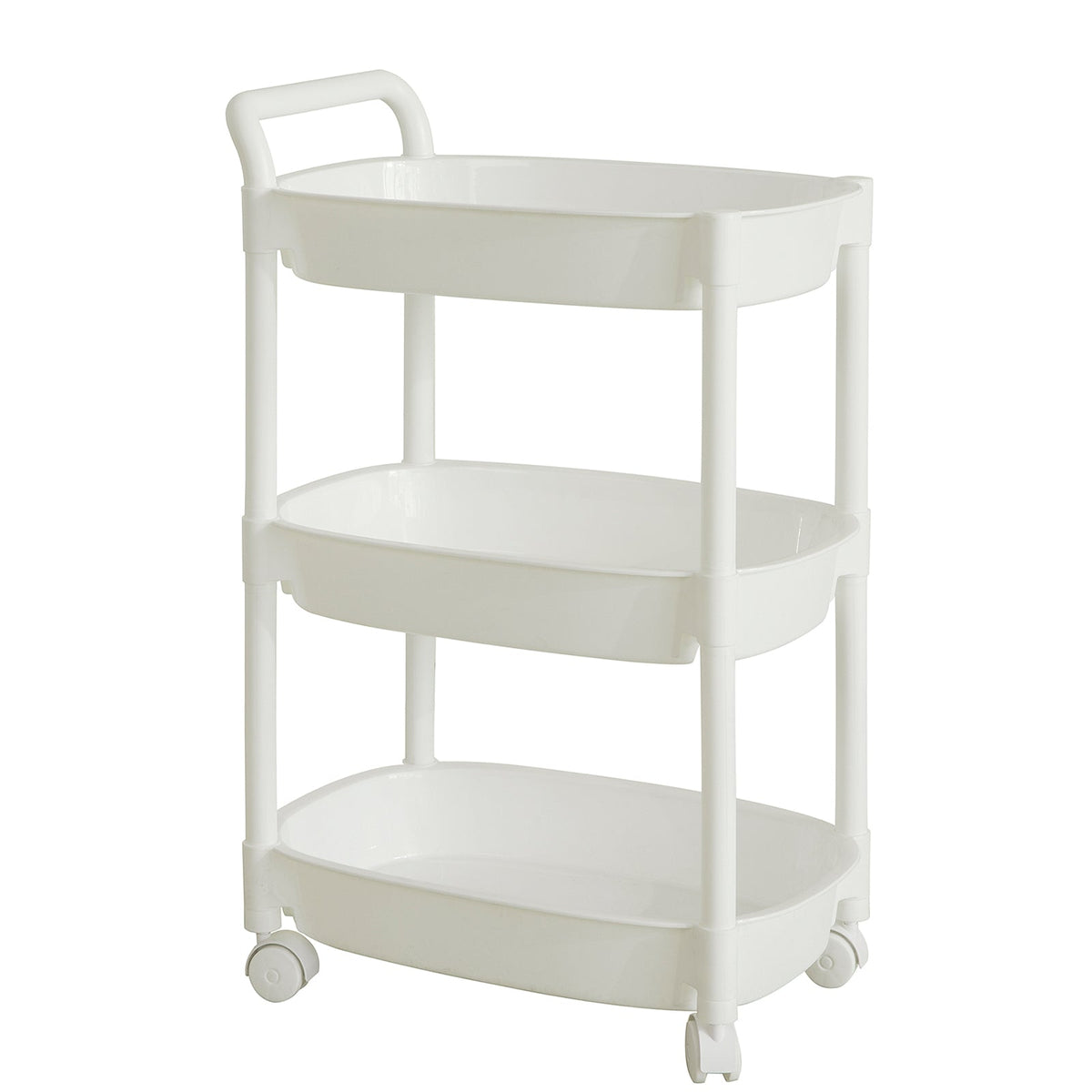 SoBuy BZR15-K-W Chariot de stockage à roulettes Etagère cuisine salle de bains