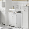 SoBuy Dulap sublavabo pentru baie cu 2 L60*P30*A60 cm, alb, BZR18-II-W