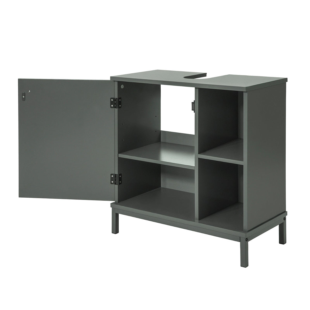 SoBuy BZR24-DG Meuble sous-Lavabo avec Rangement Meuble de Salle de Bain sous Vasque