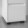 SoBuy BZR30-W Dulap tip semicoloană, Dulap de baie inferior, Comodă pentru toaletă, Dulap de baie cu sertare