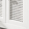 SoBuy BZR35-W Dulap Sub Chiuvetă Baie, Dulap Chiuvetă cu 2 Uși și Raft, Mobilier Baie Mic cu Panouri tip Grilaj pentru Lavoar, Alb 50x60x33 cm