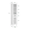 SoBuy BZR36-W Meuble Colonne de Salle de Bain Armoire Haute Placard de Rangement avec 1 porte, 1 tiroir et 3 étagères