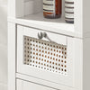 SoBuy BZR36-W Meuble Colonne de Salle de Bain Armoire Haute Placard de Rangement avec 1 porte, 1 tiroir et 3 étagères