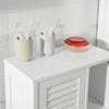 SoBuy Dulap de baie dulap de baie dulap de baie cu ușă lamelară cu depozitare neagră recipient alb l48xp24xa96cm, bzr39-w