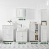 SoBuy FRG236-W Dulap Coloană Baie, Șifonier Înalt de Depozitare cu 2 Uși, 1 Sertar și Nișă Deschisă, Mobilier de Depozitare pentru Baie, WC, SDB, Toaletă sau Bucătărie 32x170x30cm