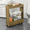 SoBuy Cameră Tarrel Saving Cart Organizator de bucătărie Dulap de baie Băi de baie Saving Wood BZR46-N