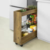 SoBuy Cameră Tarrel Saving Cart Organizator de bucătărie Dulap de baie Băi de baie Saving Wood BZR46-N