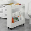 SoBuy Cameră Tarrel Saving Cart Organizator de bucătărie Dulap de baie Băi Economisire BZR46-W alb BZR46-W