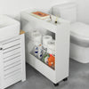 SoBuy Cameră Tarrel Saving Cart Organizator de bucătărie Dulap de baie Băi Economisire BZR46-W alb BZR46-W