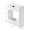 SoBuy Dulap de baie pentru baie Portarotolo și suport pentru suport pentru suport, cu 1 raft deschis și 1 piept de sertare, 55x20x60cm BZR48-W