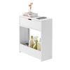 SoBuy BZR48-W Suport Hârtie Igienică, Dulap Toaletă WC, Mobilier de Baie, Dulap de Baie pe Picior
