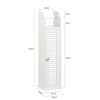 SoBuy Ușă auto-susținută, dulap de baie, apartament ușă în ușă și pietruit 2 în 1, dulap lateral, alb, 20x18x79cm, BZR49-W