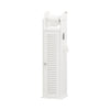 SoBuy Ușă auto-susținută, dulap de baie, apartament ușă în ușă și pietruit 2 în 1, dulap lateral, alb, 20x18x79cm, BZR49-W