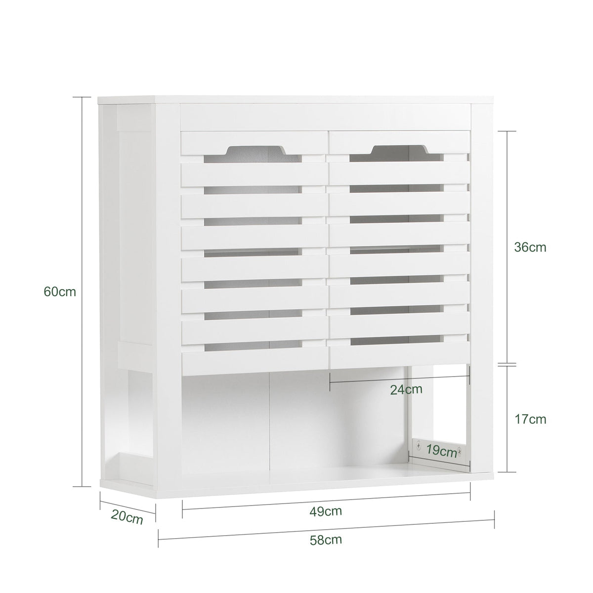 SoBuy BZR51-W Meuble Haut Armoire de Toilettes Salle de Bain Suspendue Placard Commode Murale Armoire à Pharmacie