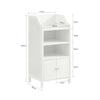 SoBuy BZR56-W Meuble Bas de Salle de Bain Commode Armoire de Rangement sur Pied avec 3 étagères et 2 Portes, Blanc, 41x36x86 cm