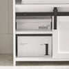 SoBuy BZR61-W Meuble sous Lavabo, Meuble de Salle de Bain, Placard de Rangement, Armoire Salle de Bain et Porte de Grange