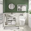 SoBuy BZR71-W Armoire Murale Salle de Bain, Placard Toilette Suspendu, Placard de Rangement, Meuble Haut Toilettes