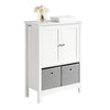 SoBuy Dulap de baie Chest de sertare pentru dulapul de baie cu 2 pungi gri, 62x30x89 cm, BZR64-W