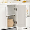 SoBuy BZR64-W Meuble Armoire Meuble Bas Salle de Bains Placard de Rangement, Commode avec 2 Portes et 2 Paniers Amovibles