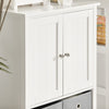 SoBuy Dulap de baie Chest de sertare pentru dulapul de baie cu 2 pungi gri, 62x30x89 cm, BZR64-W