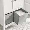 SoBuy BZR64-W Meuble Armoire Meuble Bas Salle de Bains Placard de Rangement, Commode avec 2 Portes et 2 Paniers Amovibles