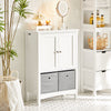 SoBuy Dulap de baie Chest de sertare pentru dulapul de baie cu 2 pungi gri, 62x30x89 cm, BZR64-W