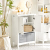 SoBuy BZR64-W Meuble Armoire Meuble Bas Salle de Bains Placard de Rangement, Commode avec 2 Portes et 2 Paniers Amovibles