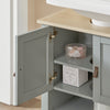 SoBuy Dulap Sottolavabo cu ușă glisantă la dulap dulap de baie, gri gri washbasin 60x30x60cm BZR69-II-HG
