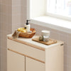 SoBuy BZR79-MI Meuble Bas de Salle de Bain avec Bac à Linge Amovible Armoire à Linge Commode Armoire Toilette avec Panier à Linge