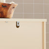 SoBuy BZR79-MI Meuble Bas de Salle de Bain avec Bac à Linge Amovible Armoire à Linge Commode Armoire Toilette avec Panier à Linge