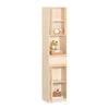 SoBuy BZR80-MI Meuble Colonne de Salle de Bain, Armoire Haute, Placard de Rangement avec 1 Compartiment Ouvert, 1 Tiroir et 2 Portes