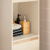 SoBuy BZR80-MI Meuble Colonne de Salle de Bain, Armoire Haute, Placard de Rangement avec 1 Compartiment Ouvert, 1 Tiroir et 2 Portes