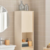 SoBuy BZR80-MI Meuble Colonne de Salle de Bain, Armoire Haute, Placard de Rangement avec 1 Compartiment Ouvert, 1 Tiroir et 2 Portes