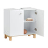 SoBuy BZR92-W Meuble sous Lavabo, Meuble sous évier, Meuble sous Vasque, Armoire Salle de Bain, Placard de Rangement