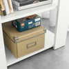 SoBuy FBT104-W Bout de Canapé Table d’Appoint Meuble de Rangement avec 3 Etagères et 2 Compartiments Ouverts