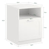 SoBuy FBT112-W Table de Chevet, Table de Nuit, Bout de Canapé, Table d'Appoint avec 1 Compartiment Ouvert et 1 Tiroir