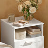 SoBuy FBT112-W Table de Chevet, Table de Nuit, Bout de Canapé, Table d'Appoint avec 1 Compartiment Ouvert et 1 Tiroir