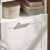 SoBuy FBT112-W Table de Chevet, Table de Nuit, Bout de Canapé, Table d'Appoint avec 1 Compartiment Ouvert et 1 Tiroir