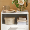 SoBuy FBT112-W Table de Chevet, Table de Nuit, Bout de Canapé, Table d'Appoint avec 1 Compartiment Ouvert et 1 Tiroir