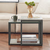 SoBuy FBT35-HG Lot de 2 Tables Basses Gigognes Tables de Salon, Set de 2 Tables d'appoint Empilables, Gris