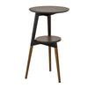 SoBuy FBT39-BR Masă Laterală Design Măsuță de Cafea Rotundă, 2 blaturi, 3 picioare