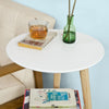 SoBuy FBT39-W Măsuță laterală design, Măsuță de cafea rotundă