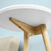 SoBuy FBT39-W Măsuță laterală design, Măsuță de cafea rotundă