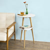 SoBuy FBT39-W Măsuță laterală design, Măsuță de cafea rotundă