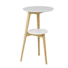 SoBuy FBT39-W Măsuță laterală design, Măsuță de cafea rotundă